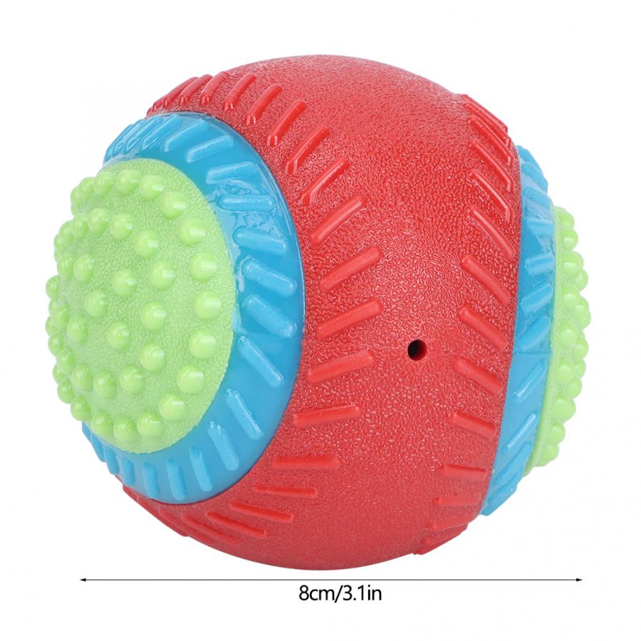 Pet Dogs Rubber Elastic Ball Chew Teeth Grinding Safe Training Interactive Chew Pet Rubber Ball For Dog Teeth Cleaning