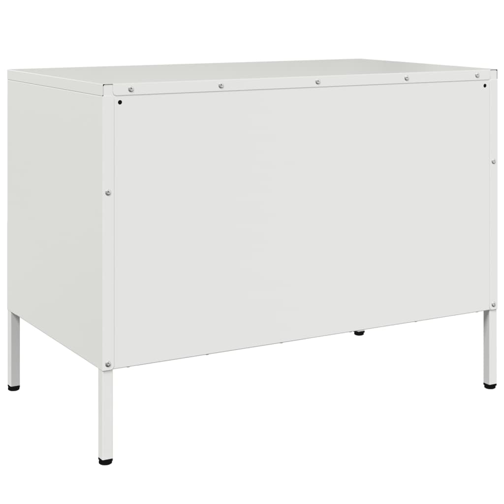 TV Cabinets (2 pcs) White 68 x 39 x 50.5 cm Steel