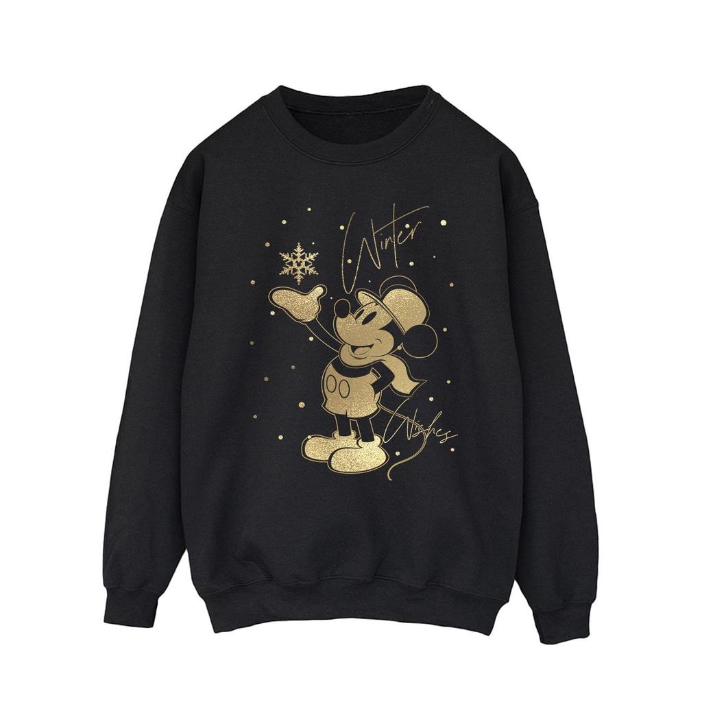 Disney Mens Winter Wishes Mickey Mouse Sweatshirt