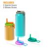 1/2pcs Portable Soda Can Lid Silicone Straw Soda Can Lid Reusable Suitable For Canned Beverages Beer Juice Drinking Utensils