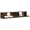 Wall Shelves 2 Pcs Smoked Oak 100 X 16.5 X 16.5 Cm Engineered Wood