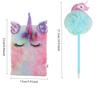 1pc Neutral Gel Pen + 1pc Plush Unicorn Handbook Plush Pen Handwriting Signature Pen Plush Ballpoint Pen Writing Smoothly Quick-Drying Student Gel Pen