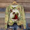 Womens Casual Print Hooded Sweatshirt With 3D Letter Graphic Round Neck Lightweight Comfort Fit Everyday Wear