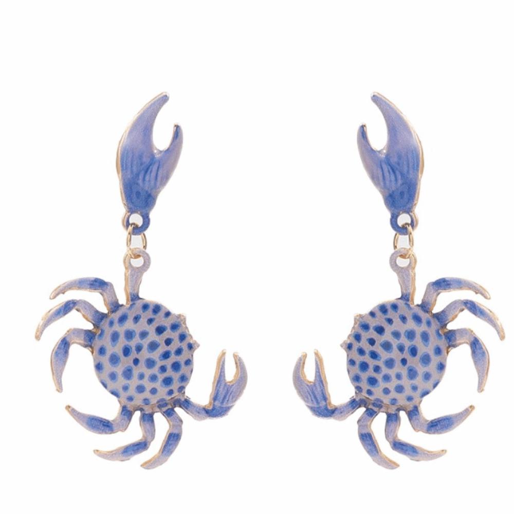 1 Pair High Quality Fashion Crab Earrings Creative Simple Animal Earrings Playful Ear Jewelry Gift