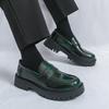 Men's business dress leather shoes large size new men's foot loafers fashion trend groom wedding shoes