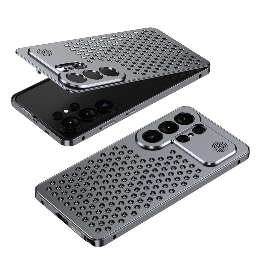 Aluminum Fragrance Hollow Heat Dissipation Phone Case For Samsung S23 S24 S25 S26 Ultra Lens Protection Shockproof Cover