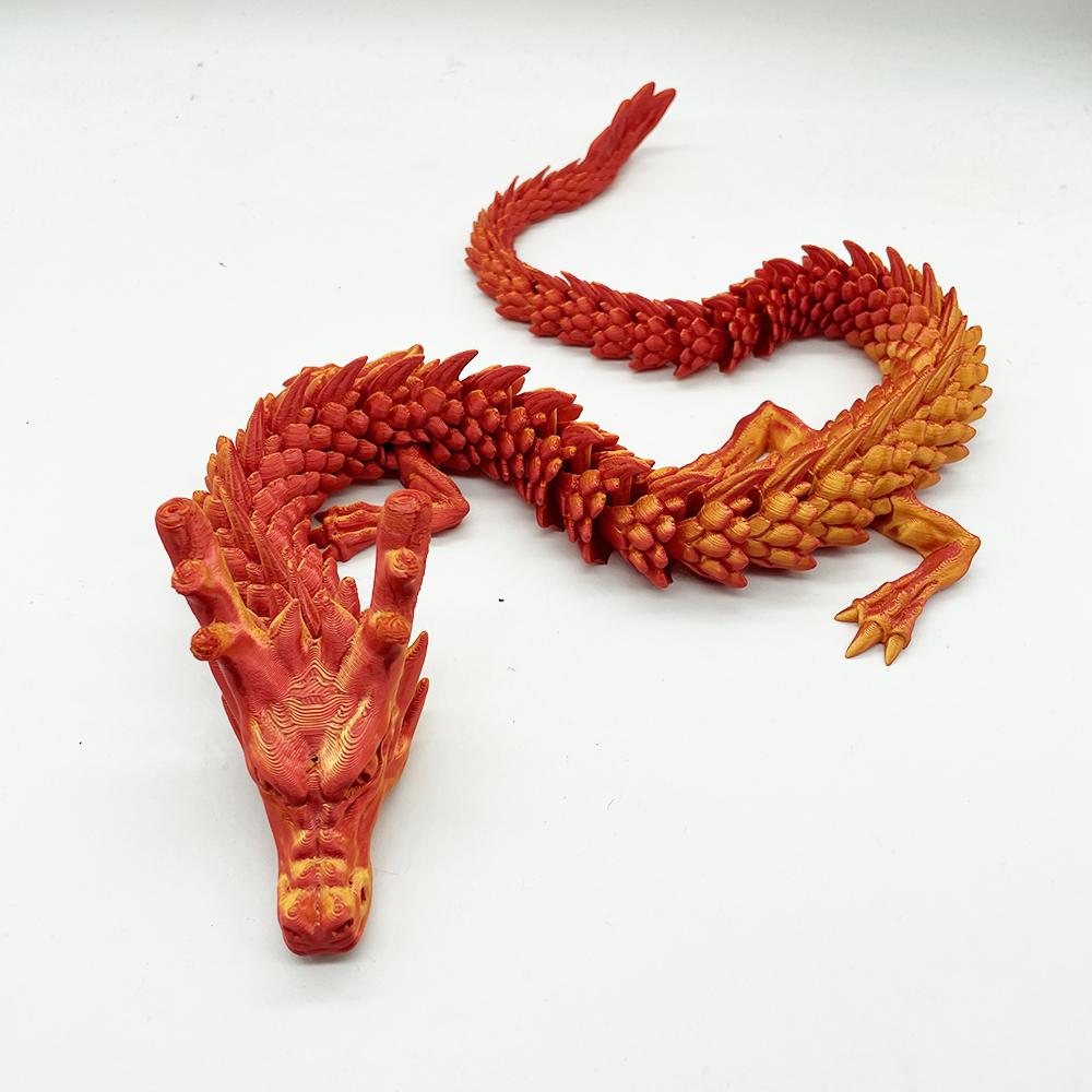 3D Printed Chinese Dragon Model - Detailed Figurine For Collection & Decor
