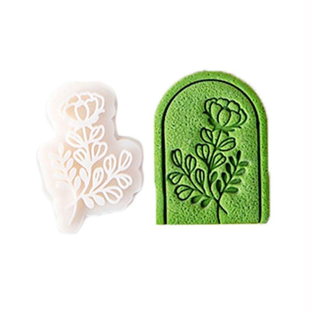 Rose Carnation Soft Pottery Polymer Clay Cutter Earrings Mold Vintage Leaf Ornaments Clay Mould Cut Embossing Making Tool