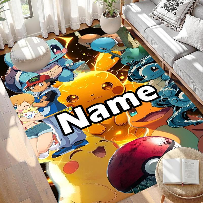 Custom Name Personalized Card Game Print Carpet, Versatile Home Decor Rug, for Playroom, Apartment, Balcony, Entryway, Hallway Gift