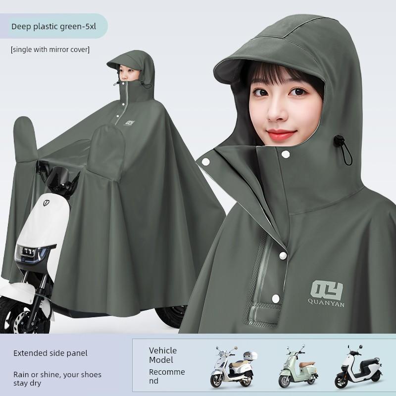 Impermeabile per Scooter Elettrico da Donna, Monoposto, Lungo, Integrale, Antitempesta, Extra Large e Spesso, Poncho Impermeabile per Guidare