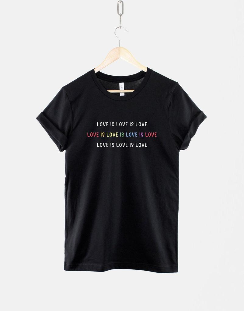 Pride Rainbow Love Is Love Shirt: 100% Ring Spun Cotton, Inclusive Unisex Wear