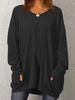 Plus Size European and American Fashion Round Neck Loose Casual Tops