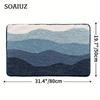 1 ks luxusná plyšová kúpeľňová podložka – nekĺzavá, ultra absorpčná, umývateľná v práčke pre pohodlie kúpeľne a obývačky