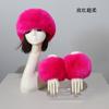 3pcs/Set Women Winter Faux Fox Fur Headband Hats Cuffs Fashion Warmth Female Wrist Sleeve Gloves Faux Fur Cap Russian Style