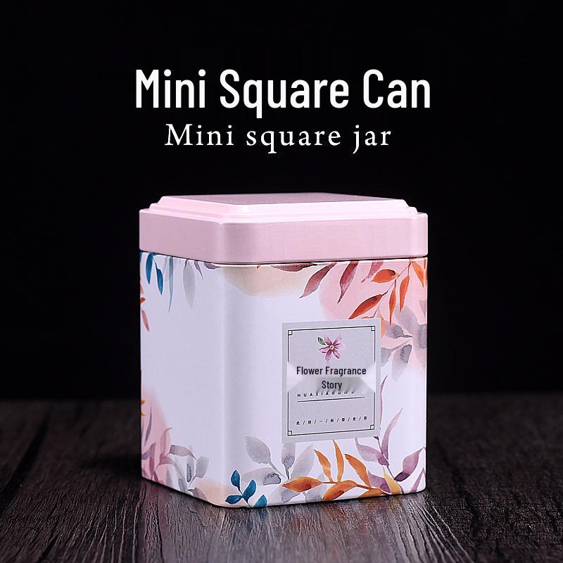 Square Tinplate Tea Can for Longjing Green Tea - Empty Packaging
