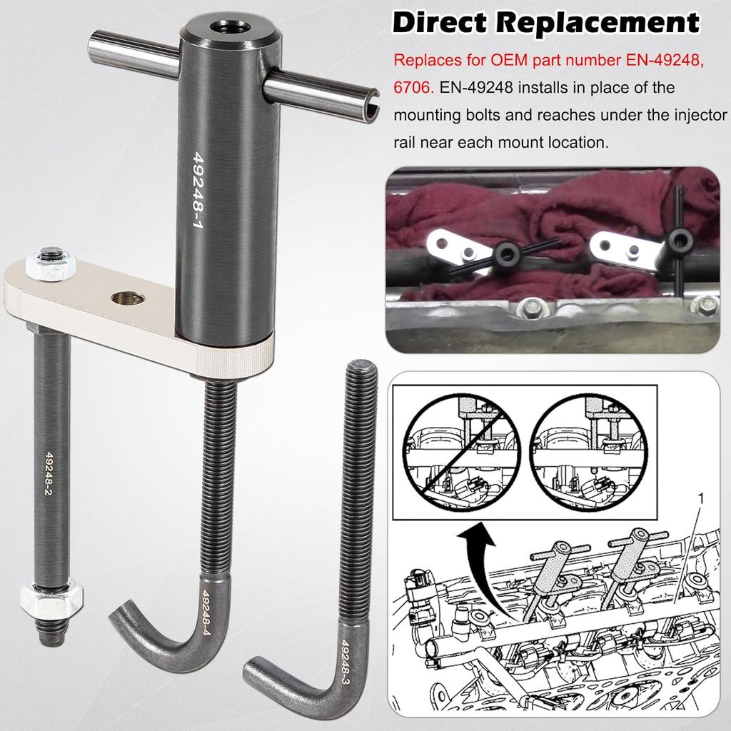 EN-49248 Fuel Injector Rail Assembly Remover Tool Direct Injection Tool 6706 Fits for 2007-2014 GM Cadillac/Saturn/Pontiac/Chevrolet Direct Injection