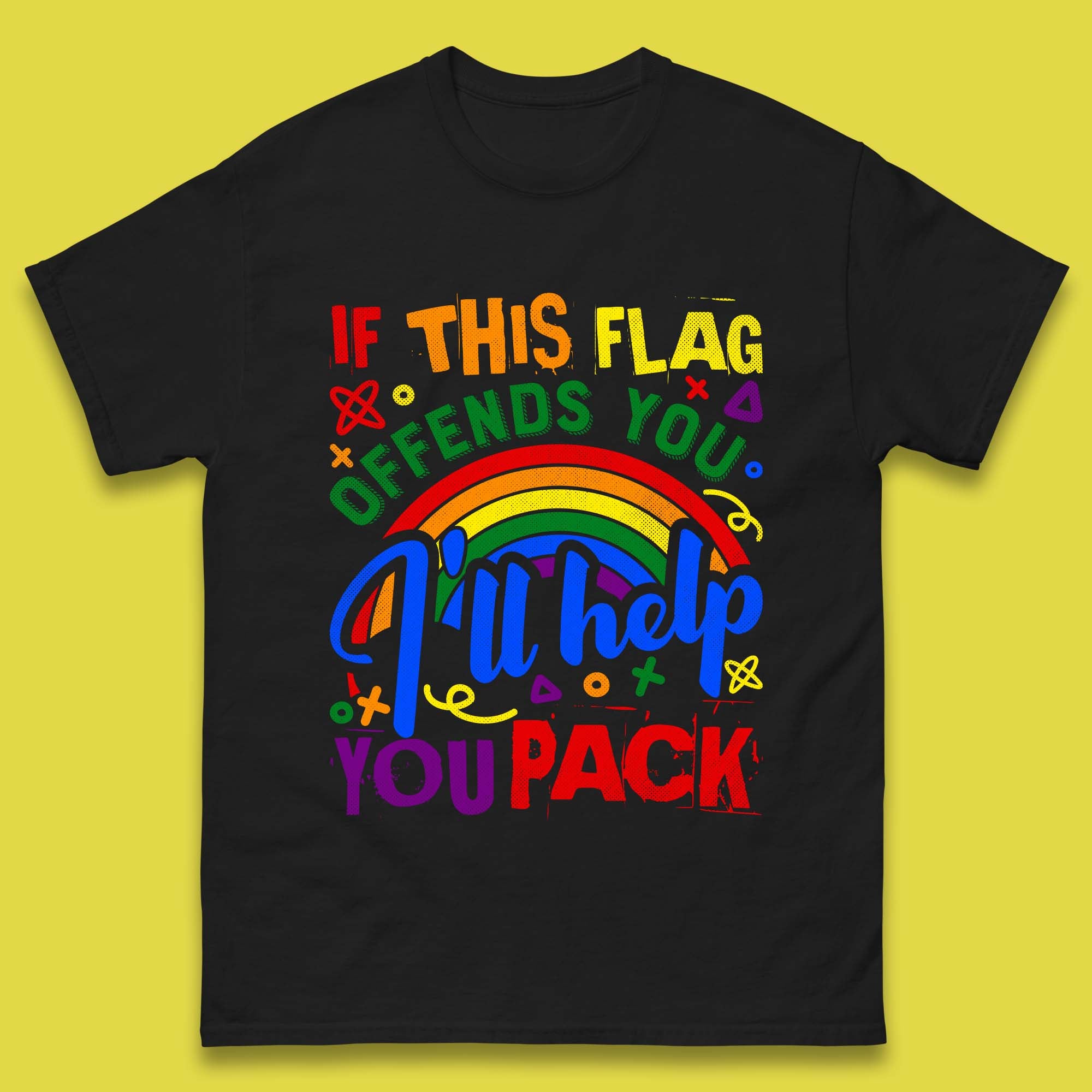 If This Flag Offends You Mens T-Shirt Womens Tops Tees L