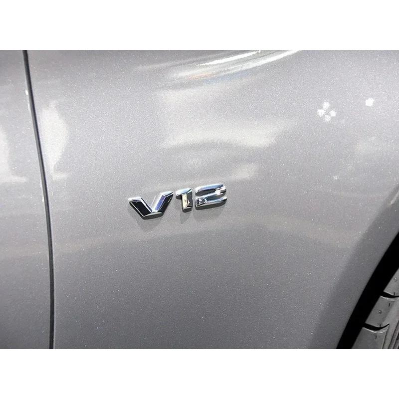 3D ABS Car Fender Badge ABS Stickers For Mercedes Benz V12 CL600 W140 M275 CL 500 S600 V12 Emblem Logo Sticker Badge Accessories