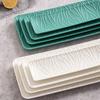 1/2 White Pp Tree Pattern Rectangular Sushi Plates, Dessert Snacks, Fruit Afternoon Tea and Western Food Plates, Home Cafe Restauran