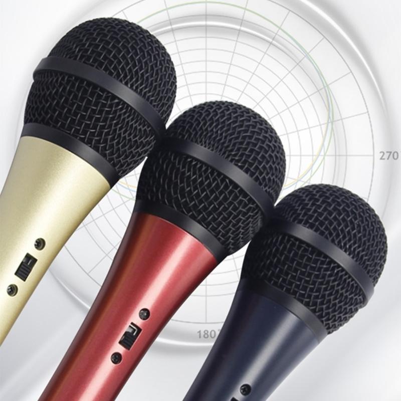 Dynamic Supercardioid XLR Corded Vocal Microphone Stage Karaoke Handheld Mic for Professional Metal Housing Body