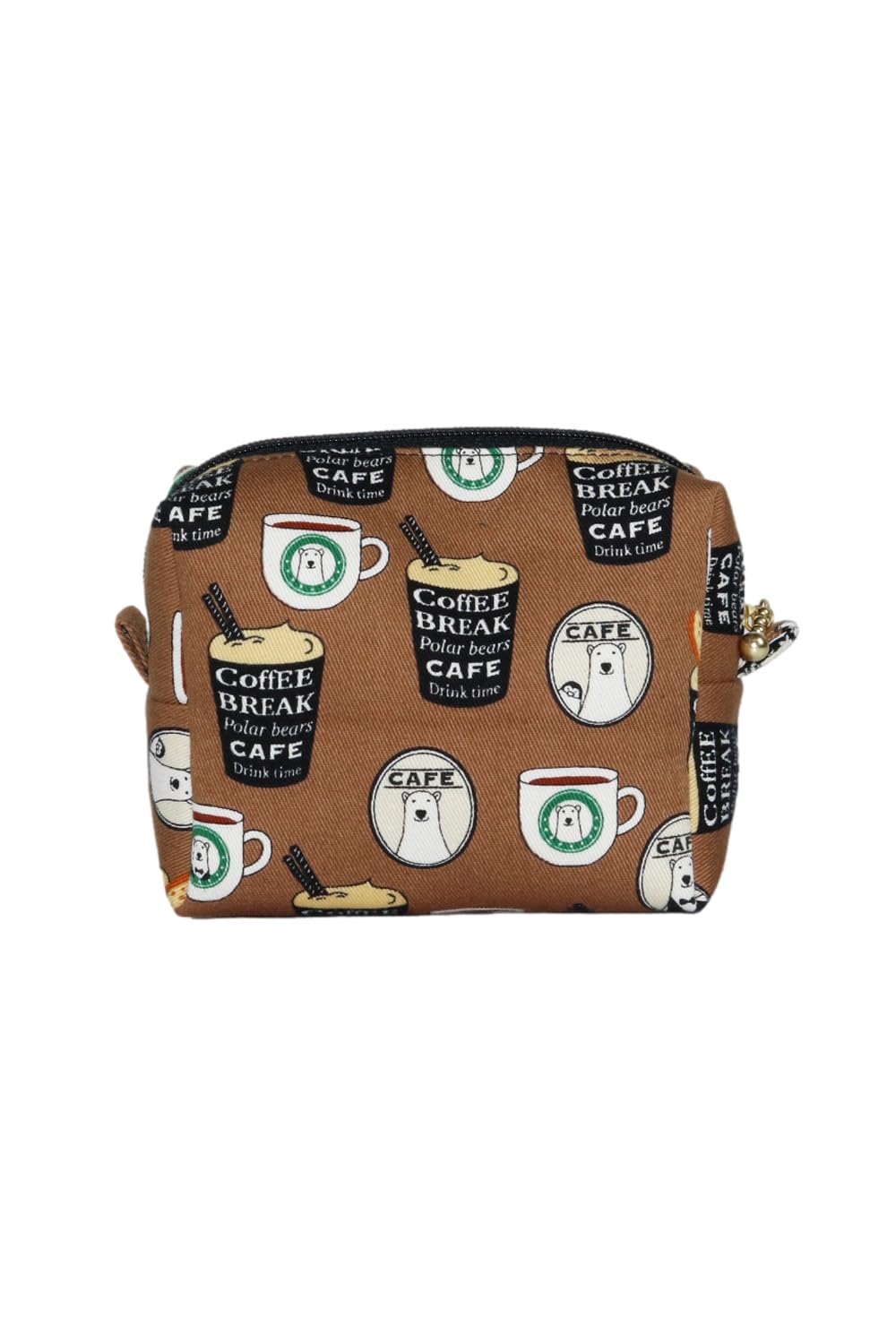 Mini insulated box pouch for snacks, sweets, and small items, polar bear design (brown polar bear)