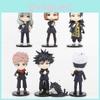 Niedliches Jujutsu Kaisen PVC Figuren Set mit Gojo Itadori Nobara und Megumi Charaktermodellen