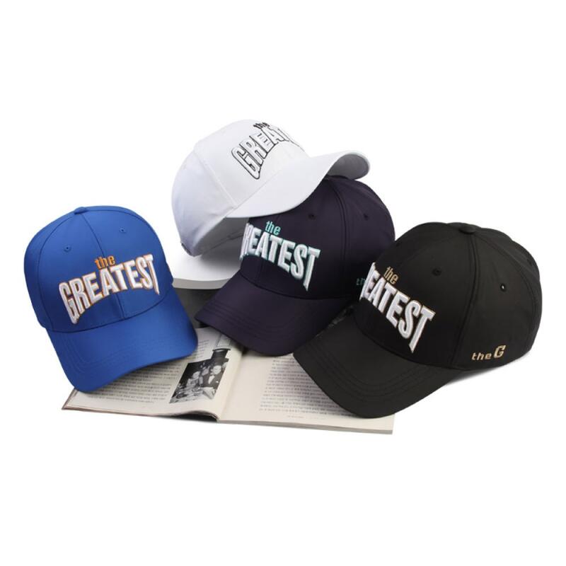 Oversized lettering big embroidery cap ball cap white