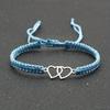 Handmade Adjustable Rope Bracelet Heart Bracelet Unisex Couple Gift