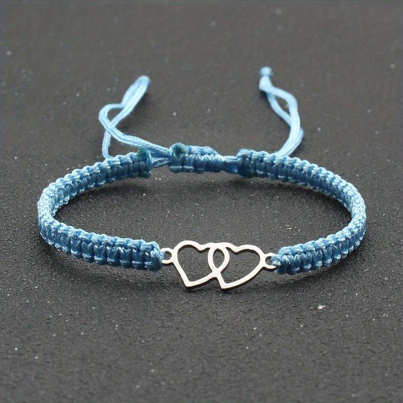 Handmade Adjustable Rope Bracelet Heart Bracelet Unisex Couple Gift