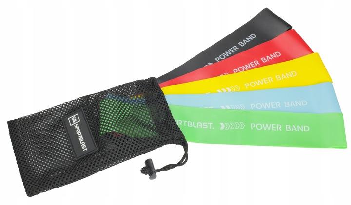Gumy Fitness Do Ćwiczeń Mini Band Taśmy Oporowe Zestaw 5 Sztuk Do Treningu