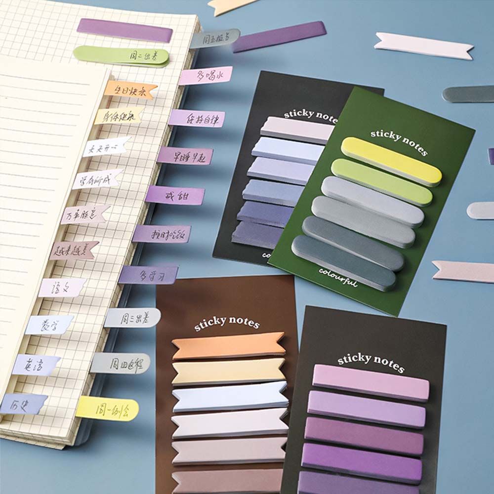 Office School Supplies Page Markers Sticker Paper Flags Tabs Memo Pads Morandi Color Sticky Notes