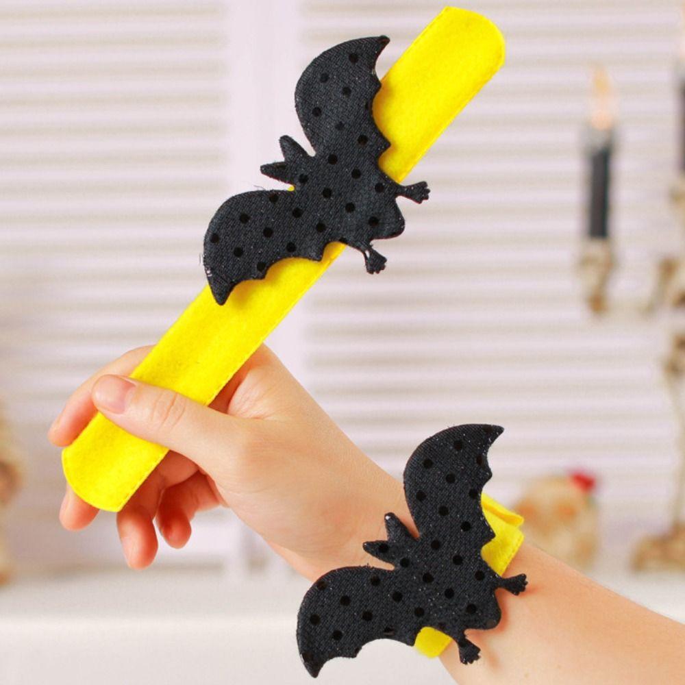 Spider Pop Circle Wristband Pumpkin Hands Clap Circle Funny Halloween Slap Bracelets  Halloween