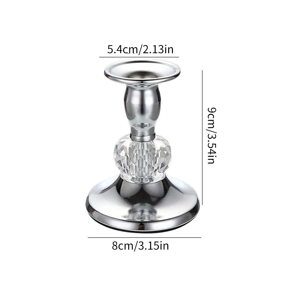 

1 шт. Металлический хрустальный подсвечник для ужина при свечах, стола, дня рождения, свадебной вечеринки, домашнего настольного украшения серебряный