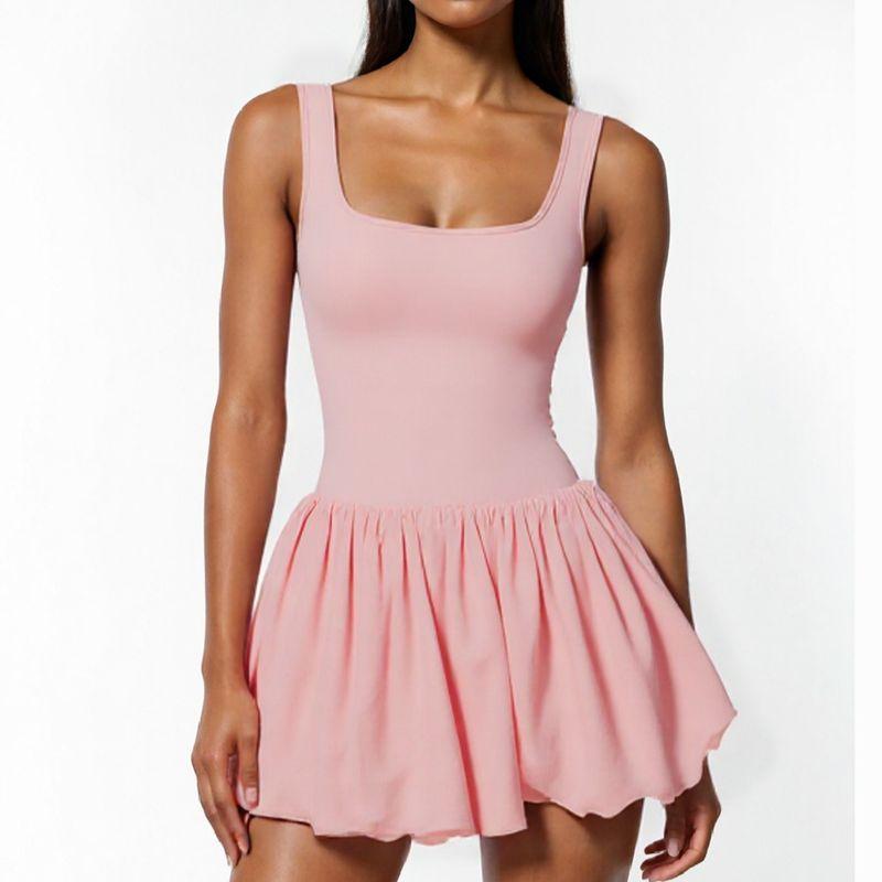 

Трансграничная внешняя торговля Новое платье для гольфа спортивное женское уличное повседневное фитнес танцевальное цельное теннисная юбка Peach powder/pink XL