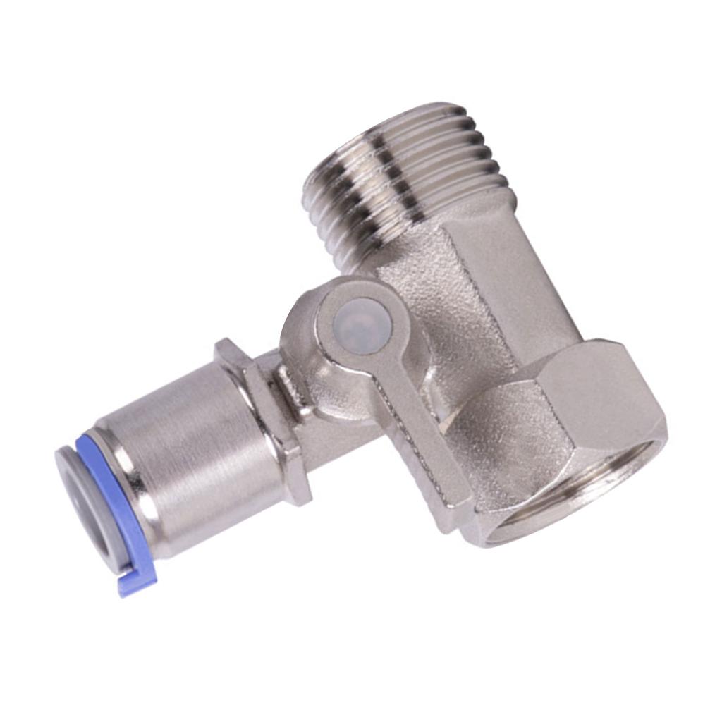 Brass Water Inlet Valve Easy to Install 3 Way Valve Versatile Water Inlet Ball Valve Upgrades for Homes & Office Use