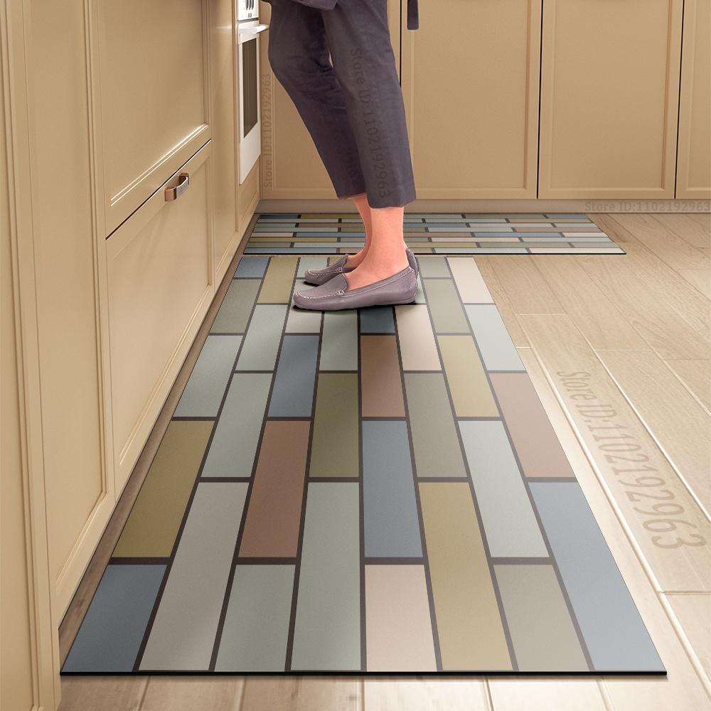 Kitchen Mat Absorbent Printed Kitchen Rugs Non-slip Area Mat Hallway Long Carpets for Living Room Bedroom Entrance Doormat Bath
