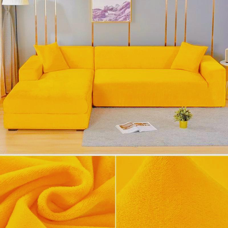 Copridivano in velluto spesso ed elastico, copridivano per divano a 1/2/3/4 posti, per soggiorno, copridivano ad angolo a L in velluto morbido