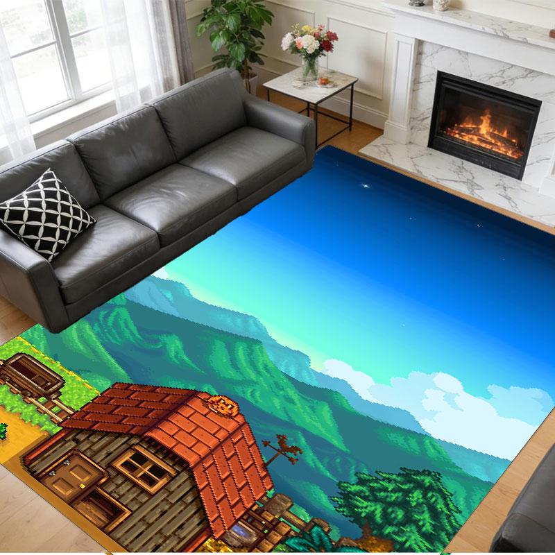 Crystal Velvet Rug Soft Non Slip Indoor Floor Mat Home DecorStardew Valley