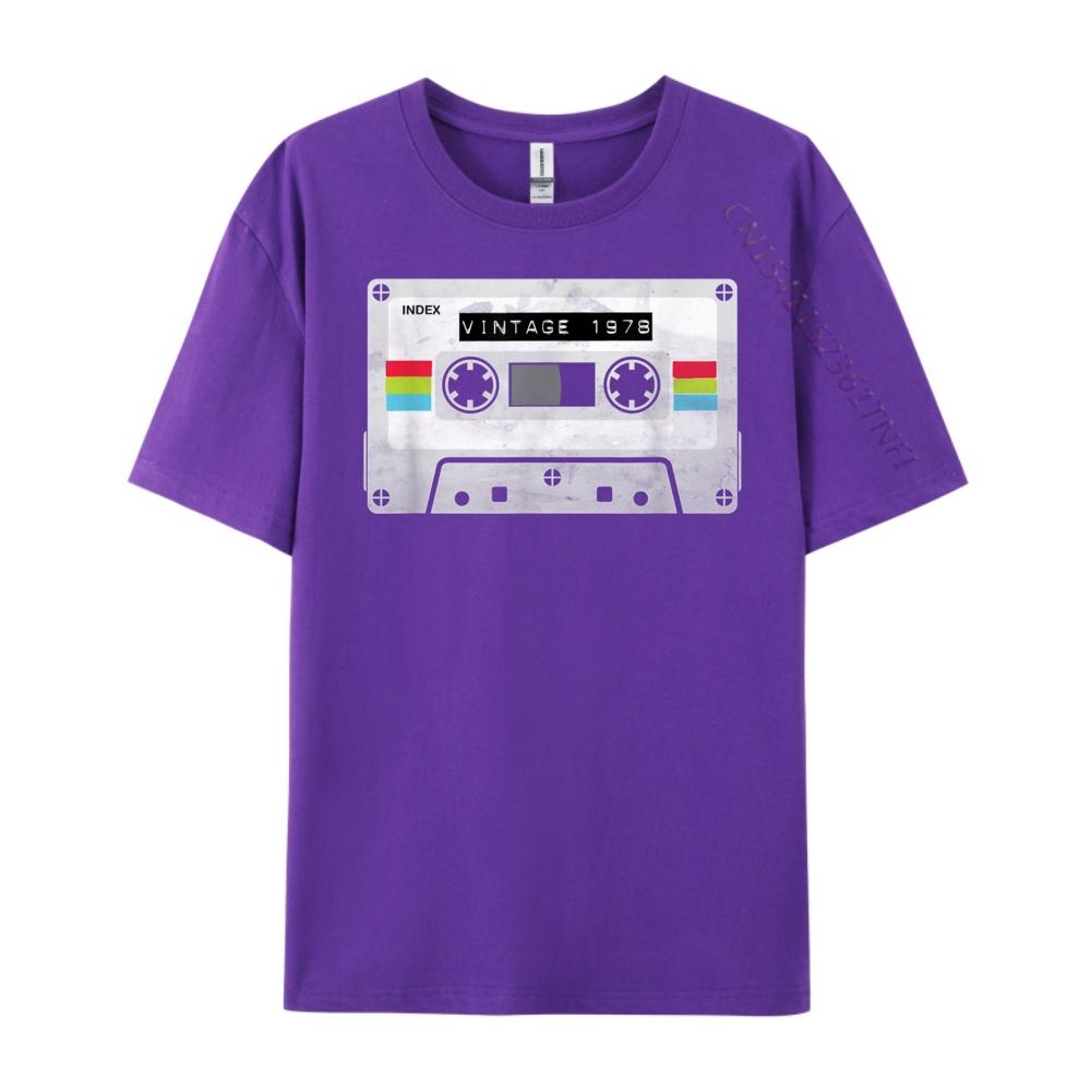 Vintage Cassette Tape 1978 Tshirt Woman Funny Shirts Men Fashionable and Trendy Meme TShirts Character