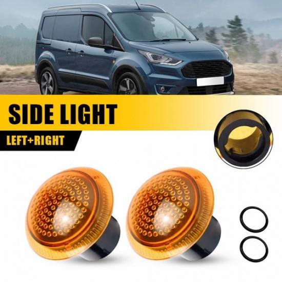 Front Fender Marker Amber Side Light Housings For 2010- Ford Transit Connect