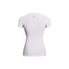 Under Armour Logo Print Round Neck Slim Fit Quick Dry Short Sleeve T-Shirt Women Tops White 1387562-100