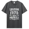 Vintage 1978 Music Cassette Birthday Gifts Old T Shirt Tops Cotton Fashion Graphic Tshirt Clothing Casual Basic T-shirts