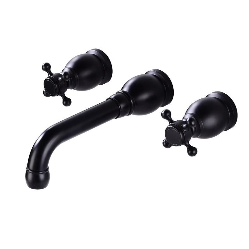 TLXT Antique Plum Blossom Wall-Mounted Basin Faucet