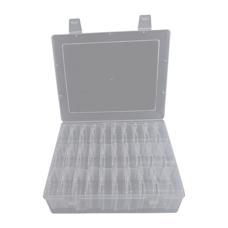 

Clear Storage Cases Transparent Jewelry Accessories Organizers Plastic Boxes for Beads Screws and Craft Supplies 1