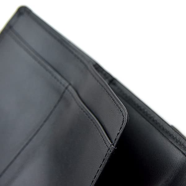Romeo Crocodile Tri-fold Wallet in Black