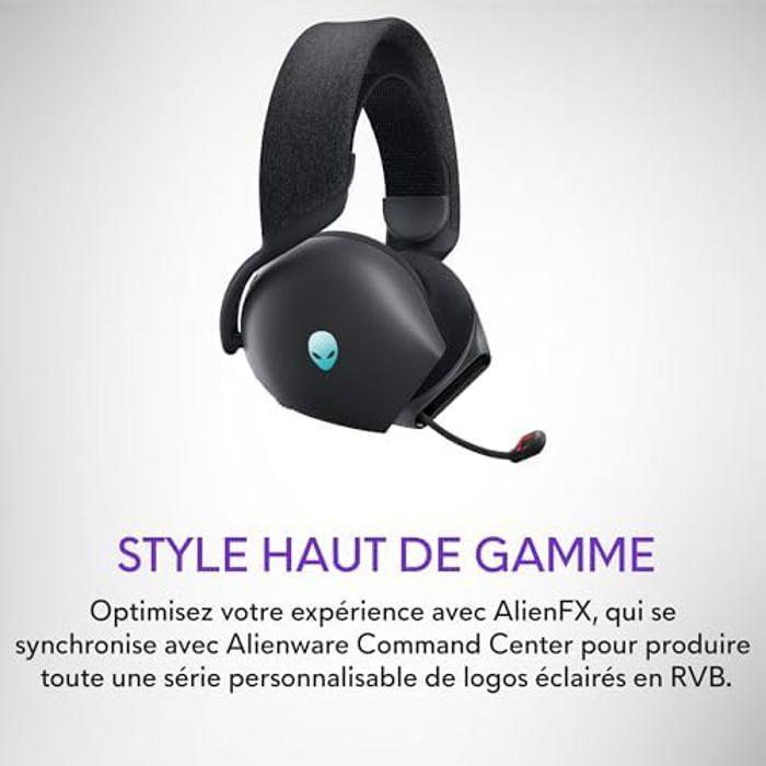 Casque Gaming - ALIENWARE - AW720H - Sans fil - Dolby Atmos - Anti-bruit IA
