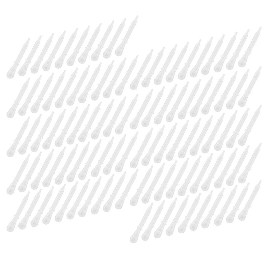 100 PCS Disposable Plastic Pipette Eye Droppers Transfer Liquids Mix Airbrush Paint