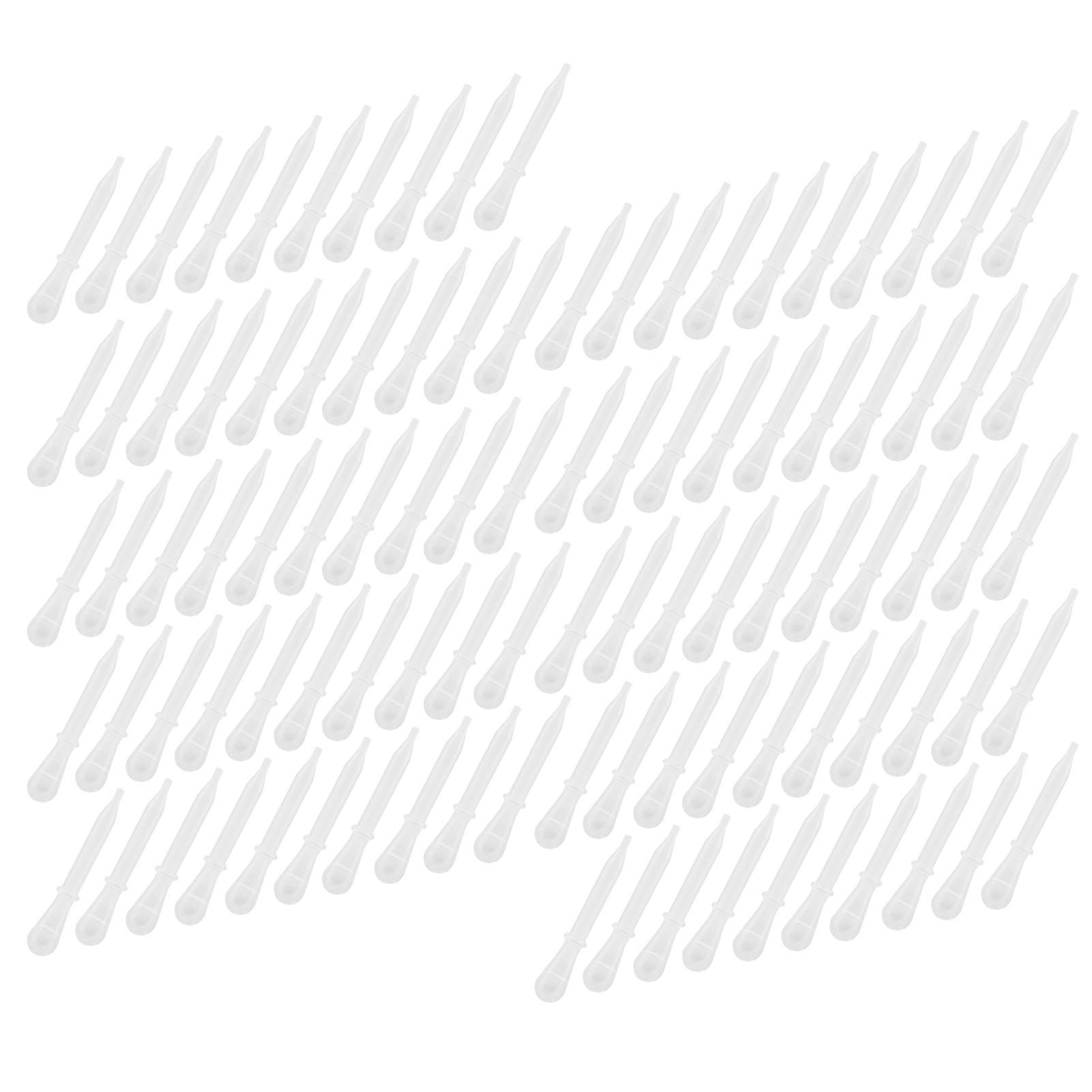 

100 PCS Disposable Plastic Pipette Eye Droppers Transfer Liquids Mix Airbrush Paint