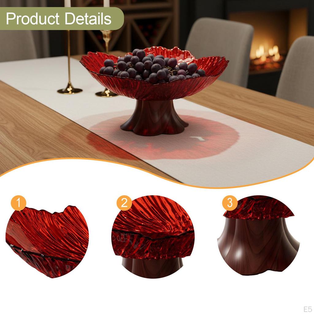 Pedestal Fruit Bowl Food Snack Storage Tray Decorative Multifunctional Holder for