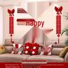 Wedding Garland Set for Living Room, Sofa, and Bedside - Bride & Groom Double Happiness Wall Decoration